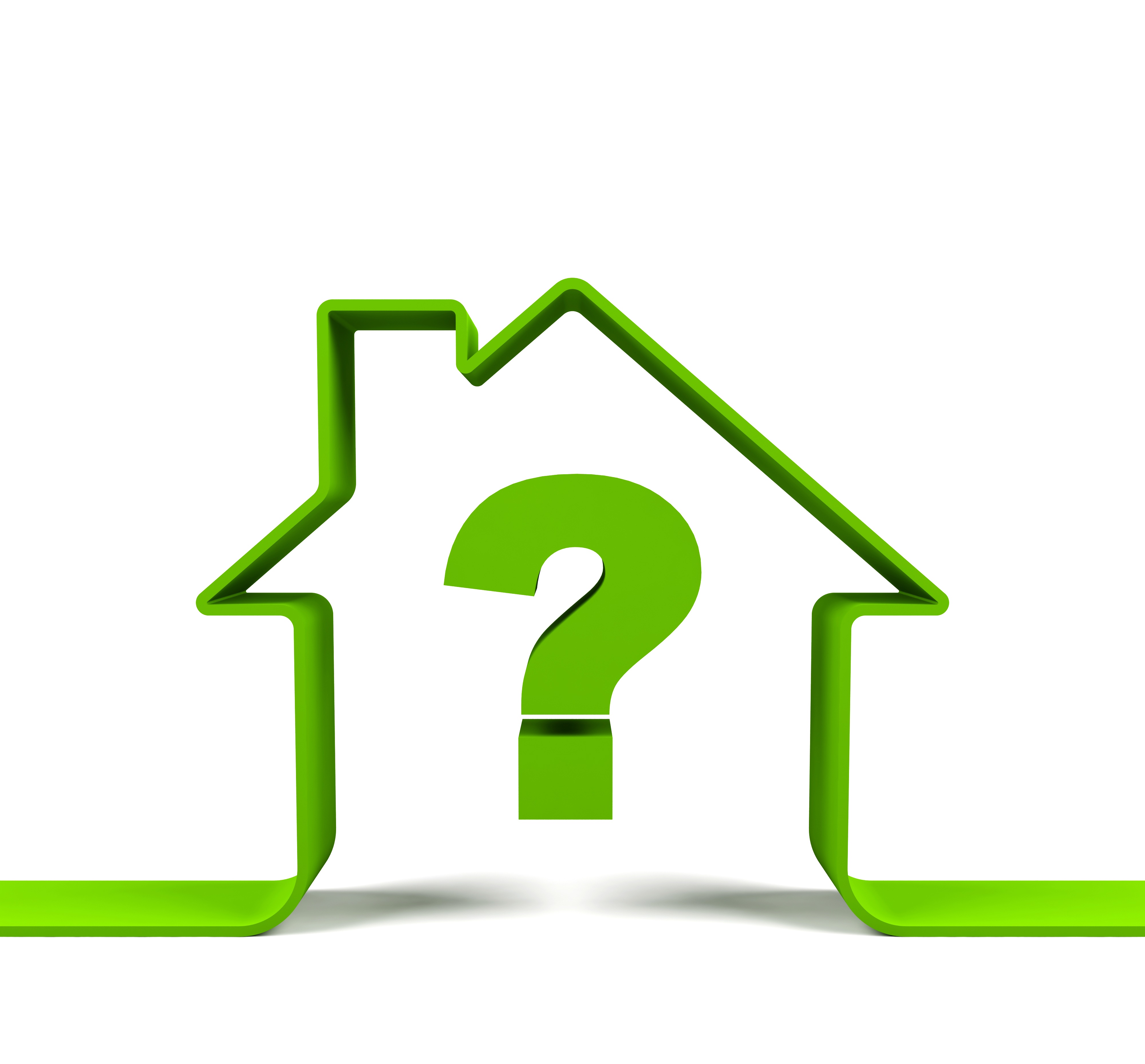 Imagen de una casa con interrogación Imagen de una casa con interrogación