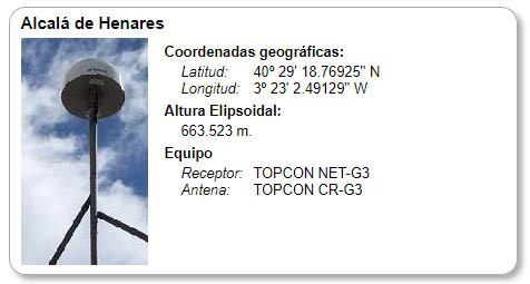 Estación Base GPS Alcalá de Henares Estación Base GPS Alcalá de Henares
