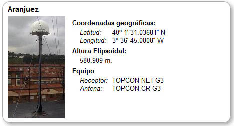 Estaciones Base GPS Aranjuez Estaciones Base GPS Aranjuez