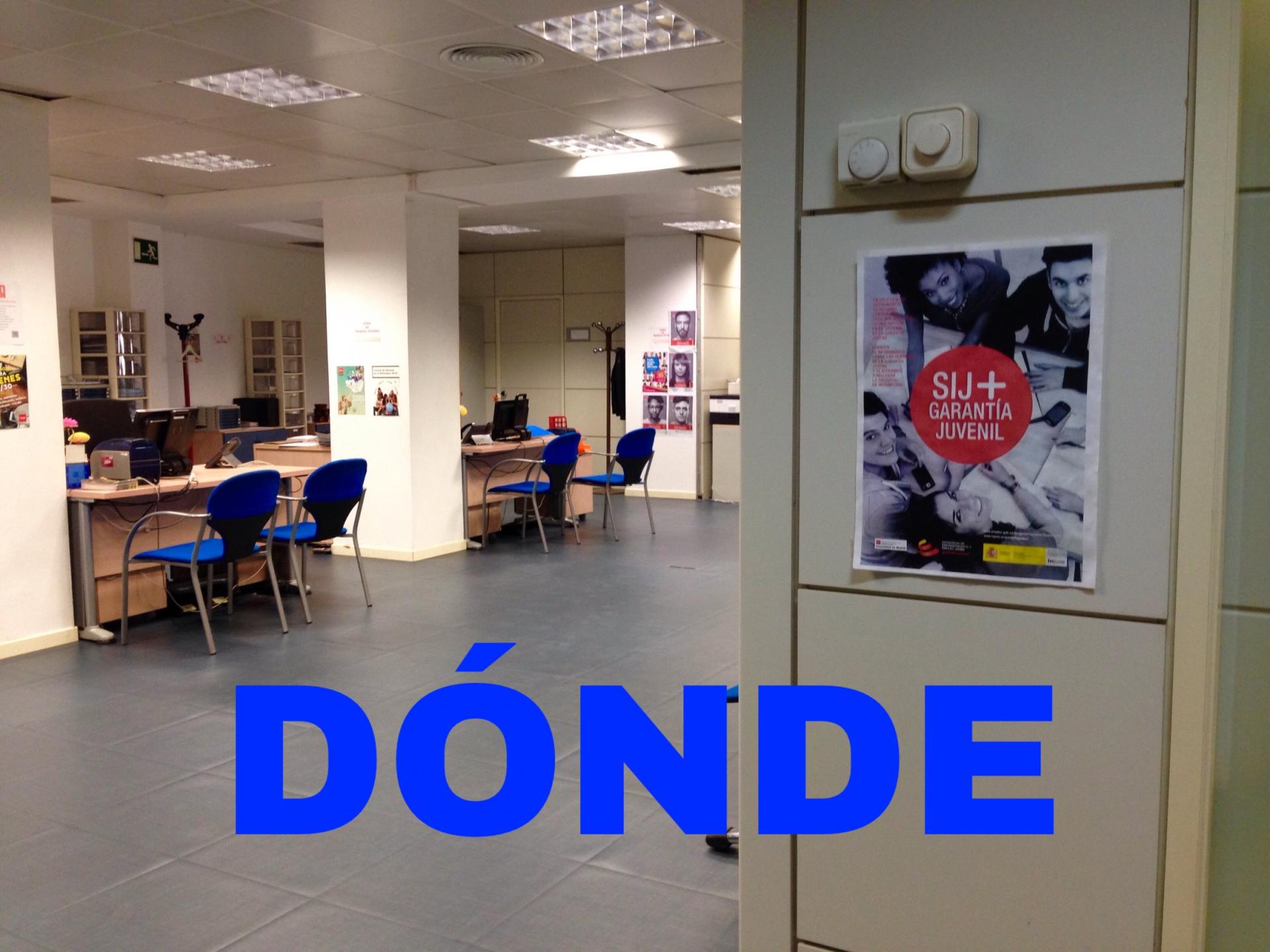 Dónde inscribirse en Garantía Juvenil Oficina joven con el texto dónde