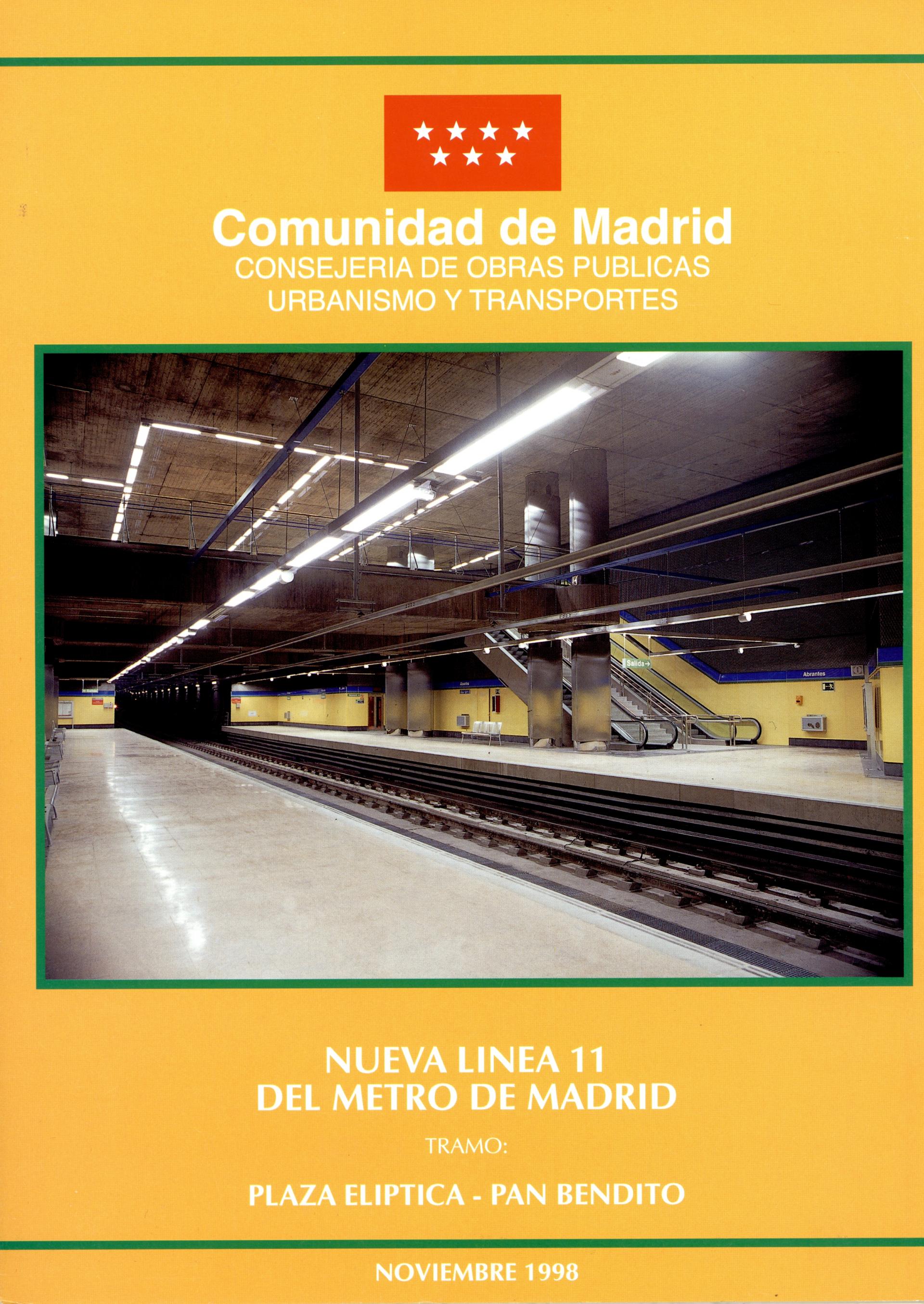 Carátula folleto L11 Plaza Elíptica-Pan Bendito Carátula folleto L11 Plaza Elíptica-Pan Bendito