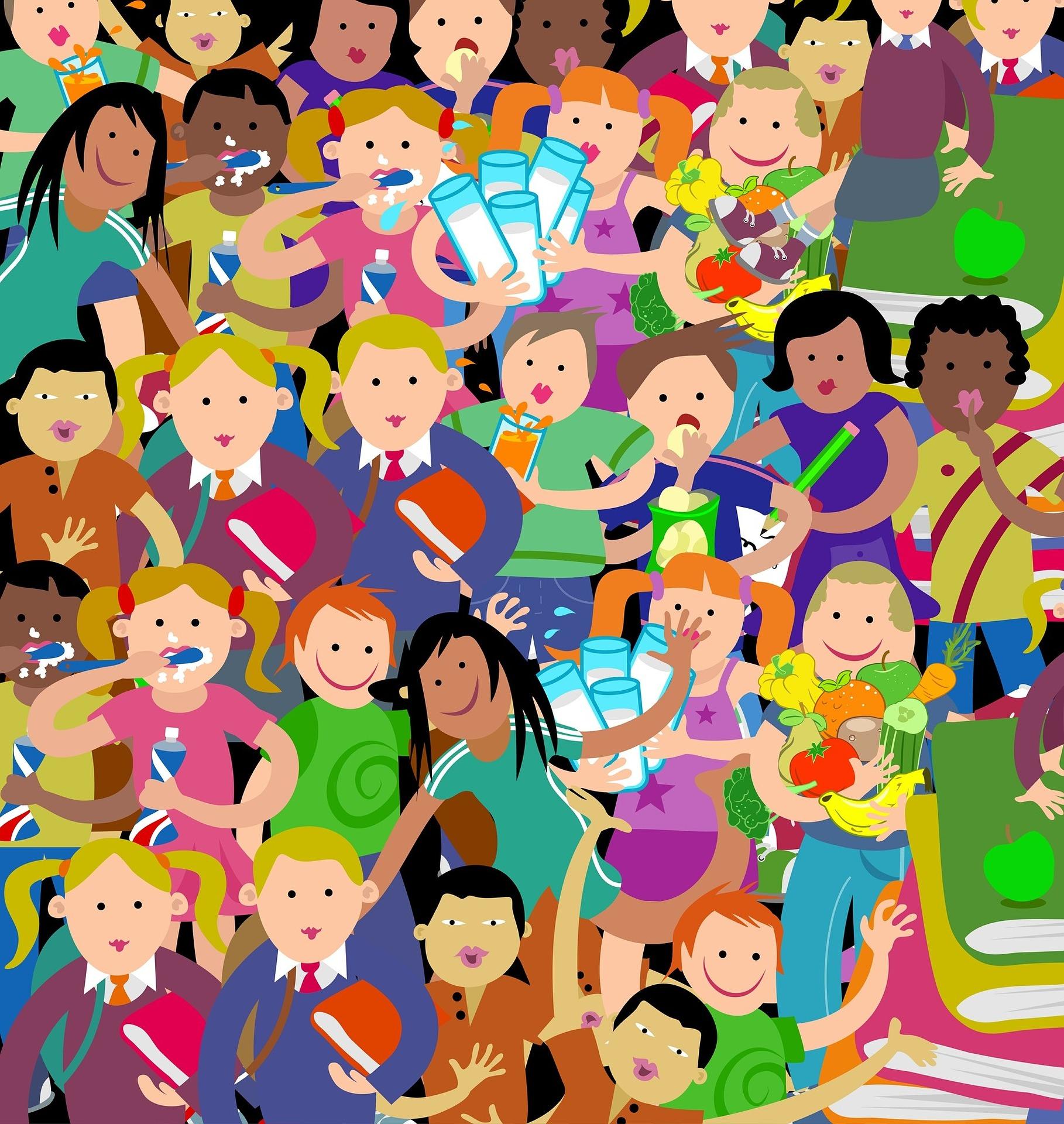 Atención a la diversidad por etapas educativas Dibujo de niños jugando