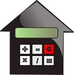 Imagen de calculadora con forma de casa Imagen de calculadora con forma de casa