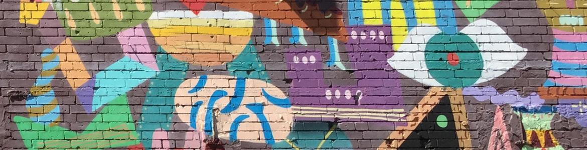 Escuela de Animación Muro con graffitti