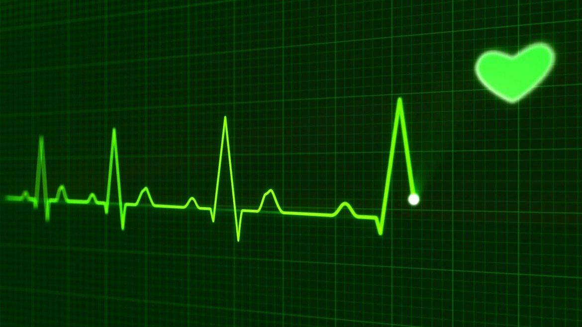 Gráfico cardíaco con un corazón