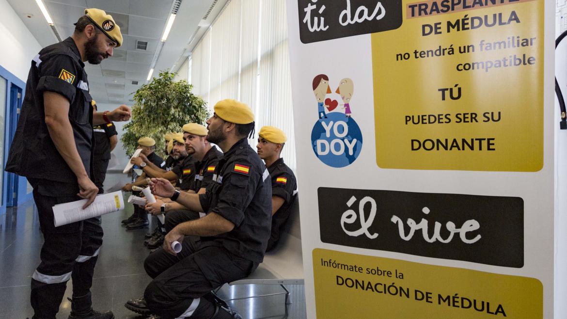 Hasta la fecha, 117 efectivos de la UME se han registrado como donantes de médula Hasta la fecha, 117 efectivos de la UME se han registrado como donantes de médula