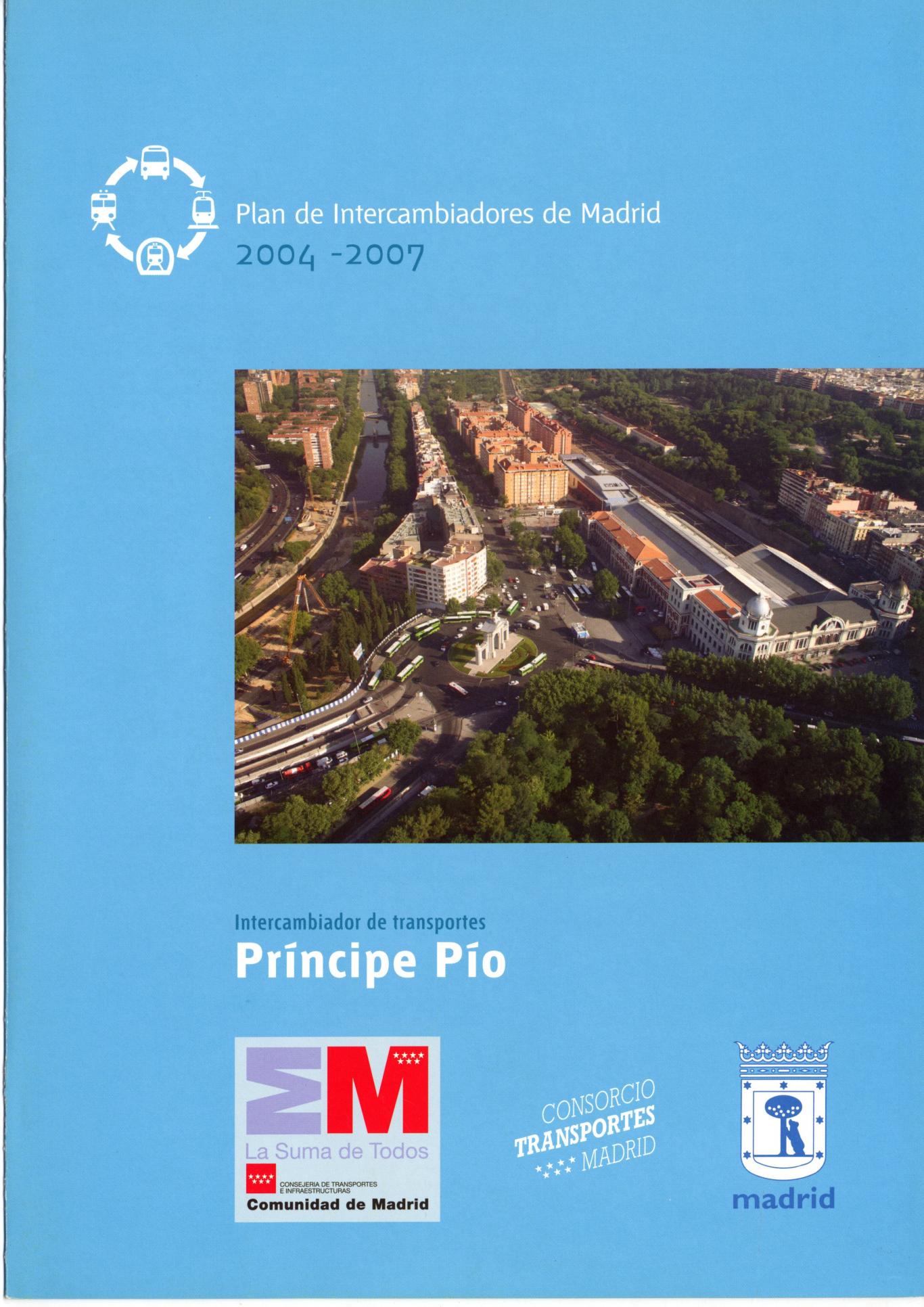 Portada folleto intercambiador Príncipe Pío Portada folleto intercambiador Príncipe Pío