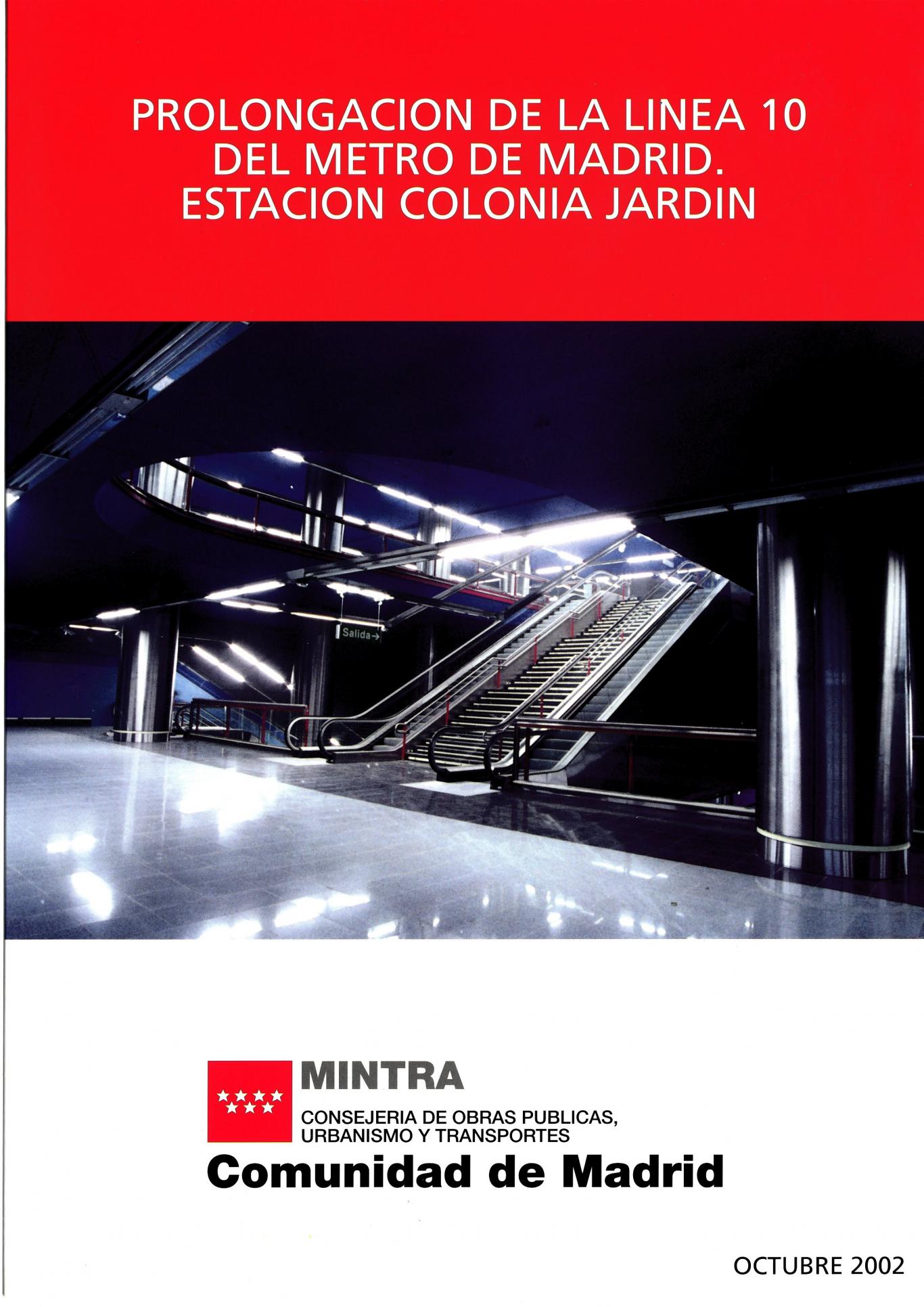 Carátula folleto estación Colonia Jardín Carátula folleto estación Colonia Jardín