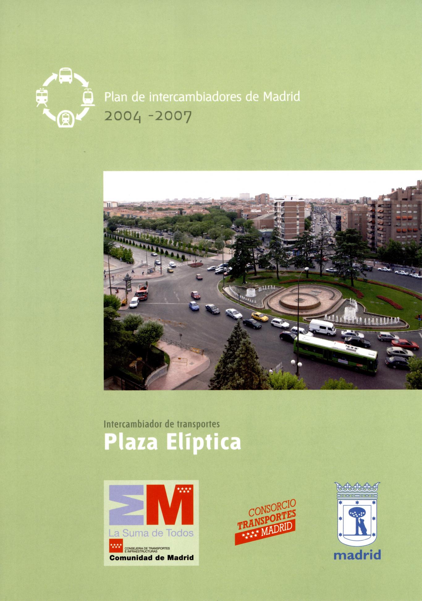 Portada folleto intercambiador Plaza Elíptica Portada folleto intercambiador Plaza Elíptica