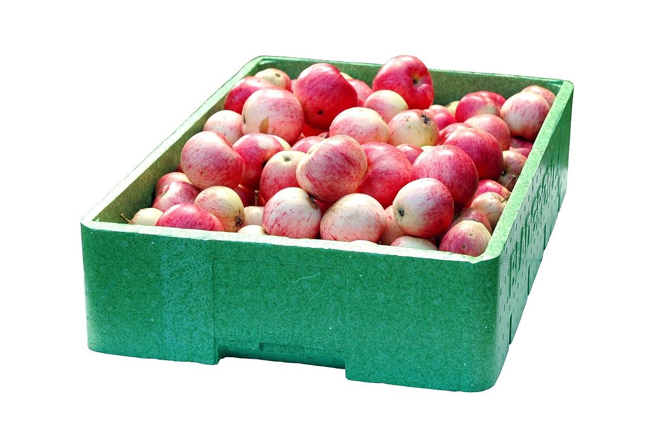 Caja con manzanas Caja con manzanas