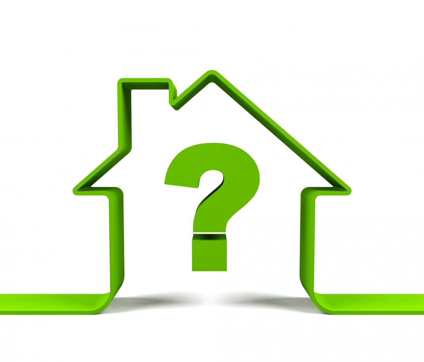 Imagen de una casa con interrogación Imagen de una casa con interrogación