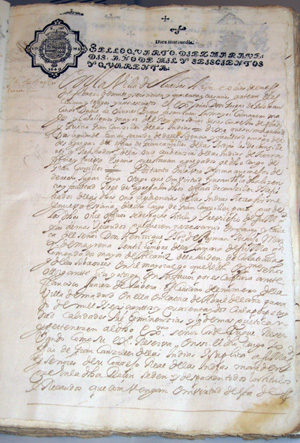 Escritura notarial Conde Duque