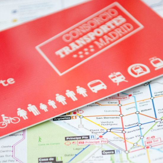 Imagen de Tarjeta Transporte Público sobre un plano