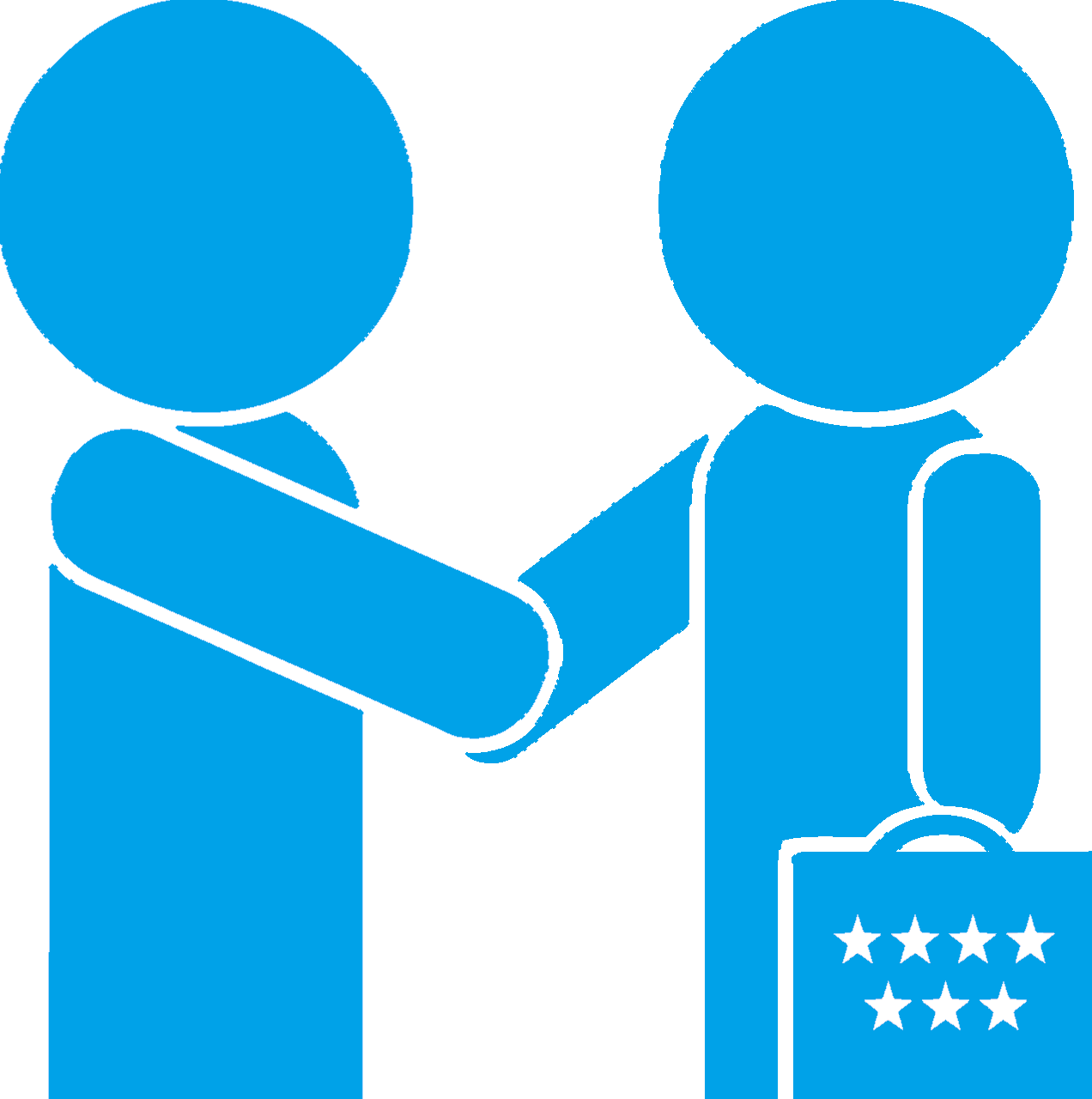 Icono dos personas dándose la mano