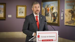 El portavoz del Gobierno regional en rueda de prensa