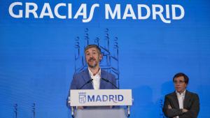 El consejero de Presidencia en el Palacio de Cibeles