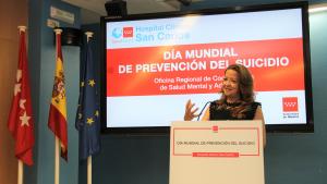 La consejera de Sanidad en el Hospital público Clínico San Carlos