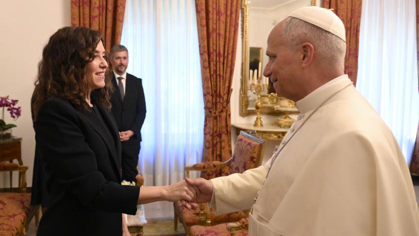 Díaz Ayuso, recibida en audiencia privada por el Papa León XIV en la Nunciatura La presidenta Isabel Díaz Ayuso en audicencia privada junto al Papa León XIV
