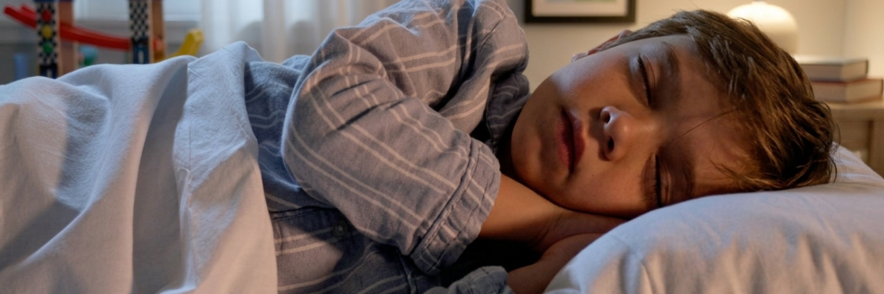 Imagen de niño durmiendo de lado