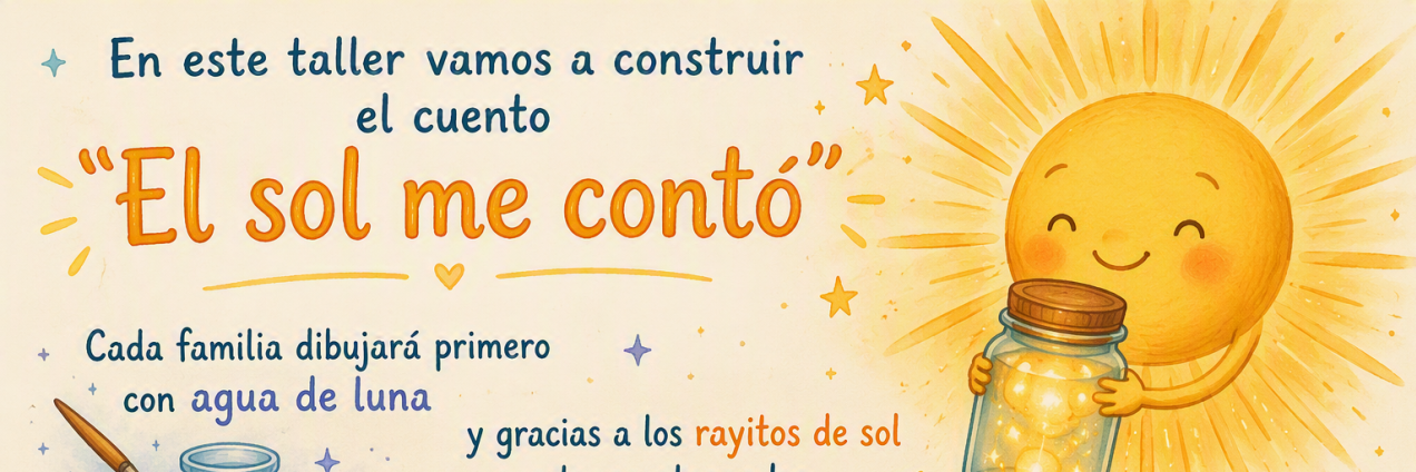 Imagen decorativa, cartel con un sol y una pócima