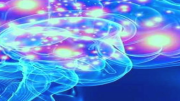 Ilustgración de un cerebro iluminado dentro de una cabeza
