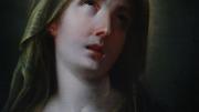 Lienzo de la Virgen Dolorosa, solo rostro y parte superior del cuerpo