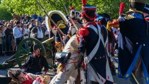 recreación del levantamiento del pueblo madrileño contra el ejército francés