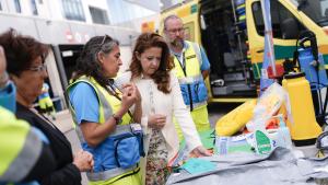 Matute participa en la presentación del Plan de Preparación de Preparación y Respuesta ante Emergencias de Salud Pública La consejera Fátima Matute durante la presentación del Plan