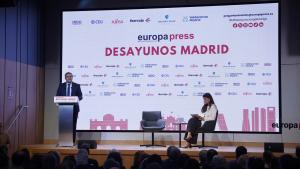 Rodrigo protagoniza el desayuno informativo de Europa Press El consejero Jorge Rodrigo durante el desayuno informativo