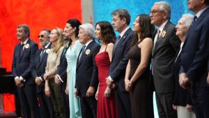 La presidenta Isabel Díaz Ayuso durante el acto institucional 