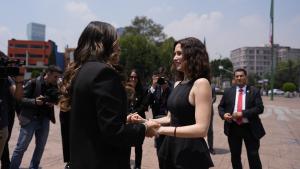 Díaz Ayuso se encuentra con la alcaldesa de Cuauhtémoc, Ciudad de México