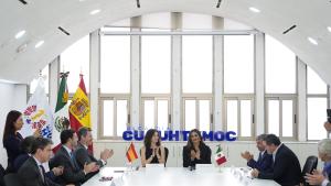 Díaz Ayuso se encuentra con la alcaldesa de Cuauhtémoc, Ciudad de México