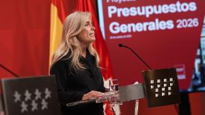 La consejera Rocío Albert, en la Sala de Prensa de la Real Casa de Correos