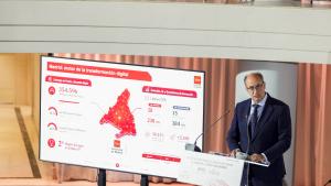 El consejero Miguel López-Valverde durante el desayuno de Executive Forum