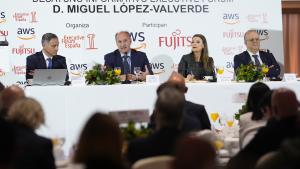 El consejero Miguel López-Valverde durante el desayuno de Executive Forum