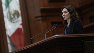 Díaz Ayuso recibe la Medalla de la Libertad de Aguascalientes “en nombre de los ciudadanos de Madrid” que sienten por México un “profundo afecto” La presidenta Isabel Díaz Ayuso en la entrega de la Medalla de la Libertad