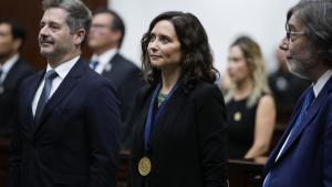 Díaz Ayuso recibe la Medalla de la Libertad de Aguascalientes “en nombre de los ciudadanos de Madrid” que sienten por México un “profundo afecto” La presidenta Isabel Díaz Ayuso en la entrega de la Medalla de la Libertad