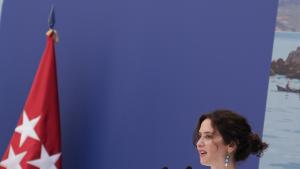 Díaz Ayuso presenta el estreno de Madrid como sede inaugural de las ligas de traineras: “Los grandes eventos deben celebrarse en todos los municipios” La presidenta Isabel Díaz Ayuso en la presentación de las traineras