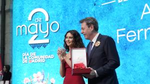 La presidenta Isabel Díaz Ayuso durante el acto institucional 