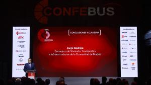 El consejero Rodrigo en el encuentro anual Confebus Summit