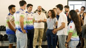 Díaz Ayuso visita el Centro Especializado de Tecnificación Deportiva La Piragüera La presidenta Isabel Díaz Ayuso durante su visita por el 50º aniversario del Club Escuela de Piragüismo Aranjuez