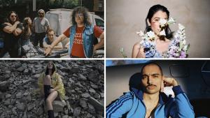 Los artistas Alcalá Norte, Bely Basarte, Judeline y Jose Luis, que participarán en la celebración del Dos de Mayo