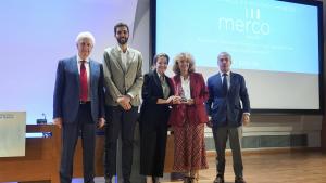 La consejera Fátima Matute durante la entrega de los reconocimientos a hospitales públicos