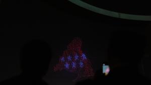 Imagen del espectáculo de drones Madrid por el 2 de Mayo