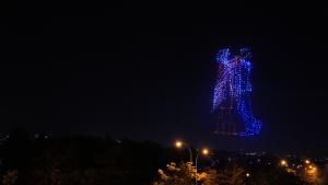 Imagen del espectáculo de drones Madrid por el 2 de Mayo