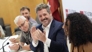 El consejero Mariano de Paco Serrano durante la presentación de la programación de la iniciativa que se estrena en los Teatros del Canal
