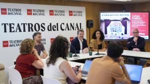 De Paco Serrano presenta la programación de Canal Familia El consejero Mariano de Paco Serrano durante la presentación de la programación de la iniciativa que se estrena en los Teatros del Canal