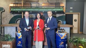 El consejero Carlos Novillo durante la presentación de la colaboración que, por el 175º aniversario de Canal de Isabel II, ha acordado con Heineken