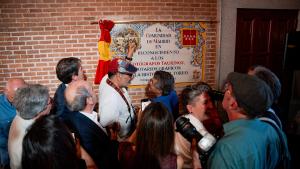 Martín participa en el descubrimiento de un azulejo conmemorativo en la Plaza de Toros de Las Ventas El director gerente del Centro de Asuntos Taurinos Miguel Martín durante el descubrimiento