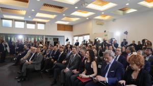 La presidenta Isabel Díaz Ayuso en la Cámara de comercio española en México